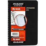 AT-A-GLANCE Weekly Appointment Book 2016, 4.88 x 8 Inches, Black (70-075-05)