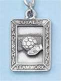 Set of 4 Soccer Sport Medal Religious Pendant Necklaces #15174