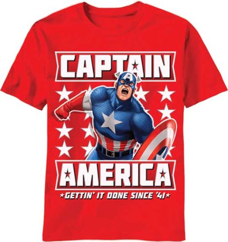  MARVEL CAPTAIN AMERICA -- GETTING IT DONE -- JUVY TEE
