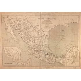 Carte du Mexique / dress?e au Dep?t de la guerre, par Mr. Niox, Capitaine d'Etat major, d'apr?s les lev?s des officiers du Corps exp?ditionnaire et les renseignements recueillis par le Bureau topographique. (Civil War Map Reprint measured in inches 36 x 25)