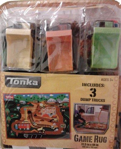 Tonka Truck 40in Square Jumbo Game Rug w/ Toy 