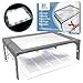3X Large Full Page Magnifier with 12 LED Lights[Provide Evenly Lit Viewing Area], Foldable Flip-Out Legs, Dual Power Supply Modes- Ideal for Hands Free Reading, Low Vision, Seniors with Aging Eyes