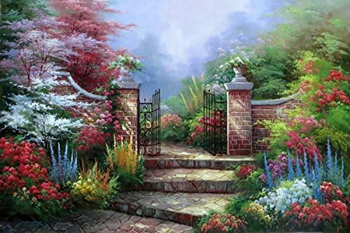 Printed Thomas Kinkade Landscape Oil Painting Prints On Canvas Wall Art Picture For Living Room Home Decorations -610 Size:16*20Inch