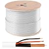 Videokabel 2x0,75mmü ü7mm 50m Weiü ABUS