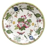 Entertaining with Caspari Famille Rose Paper Dinner Plates, 16-Count, Ivory