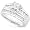 1.00ctw Princess & Round Diamond Wedding Rings Set in 14Kt White Gold - Size 5