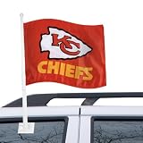 NFL Kansas City Chiefs Red Car Flag