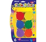 BAZIC Washable Finger Paint, Six Colors per Package