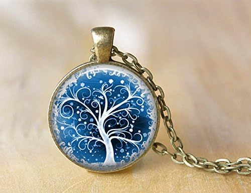 Winter Tree Pendant Necklace Tree Of Life Necklace Jewelry Art Photo Print Pendant Wonderland Jewelry
