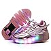 Nsasy Roller Shoes Girls Roller Skate Shoes Boys Kids LED Light up Wheel Shoes Roller Sneakers Shoes Wheels for Kids for Kids