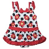 盛夏SWIMMING WEAR(スイミングウエア) 2WAY女児水玉&花スイムワンピース 90cm/R NO.C-4866217
