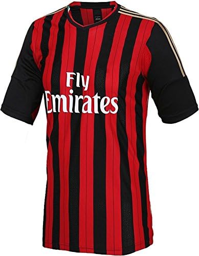 #22 KAKA AC Milan Home 2013-14 Kid Soccer Jersey & Matching Short Set (Youth M (8 - 10 Years Old))