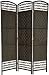 Best Simple Low Price Well Built Light Weight Room Divider - 5.5ft. Open Top Diamond Weave Rattan Style Fiber Folding Screen - 7 Colors - 4 Sizes