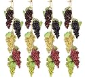 Artificial Decorative Grape Clusters, Set of 4 (Assorted Colors)