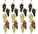 Artificial Decorative Grape Clusters, Set of 4 (Assorted Colors)