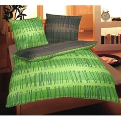 Kuschelweiche Microfaser - Fleece Bettw�sche / Material: Microfaser-Fleece aus 100% Polyester / Dessin: 5007 / Farbe: 057 gr�n - braun / Gr��e: 135 x 200 cm