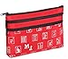 Mah Jongg Red and Silver 3 Zipper Mah Jong Purse for Mahjong Card
