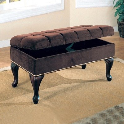 Westfall Storage Bench in Dark Brown