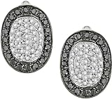 10K White Gold 1/2 ctw Black and White Diamond Earrings