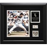 Mark Buehrle Chicago White Sox Framed 8x10 Photograph with Game-Used Baseball Piece & Medallion
