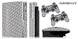 Protective skins for FAT Playstation 3 System Console, PS3 Controller skin included - DIAMONDPLATE SILVER