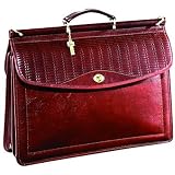 Jack Georges Tuscany Woven Collection Double Gusset Flap w/Inside Zipper Organizer