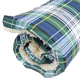 Wenzel 4 on the Floor Padded Pet Bed, Green/Blue