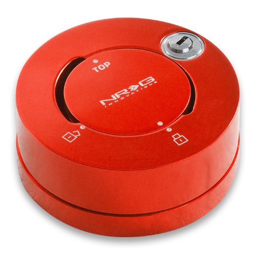 NRG SRK-101RD Anti-Theft Car Steering Wheel Quick Lock Kit - Red