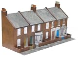 Superquick 1:72 Four Redbrick Terrace Fronts - Low Relief Card Kit C6