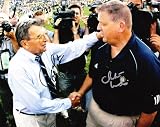 Joe Paterno & Charlie Weis signed autographed 8 x 10 photo Penn State