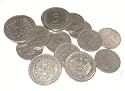 12 German 1, 2 & 5 Mark Coins - Assorted Years