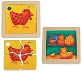 Chelona Mini Discovery Wood Puzzle Farm - Chicken