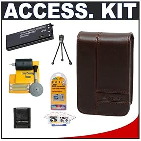 Casio Exilim EX-CASE-80 Leather Case (Brown) + Spare NP-50 Battery + Accessory Kit for... by Casio