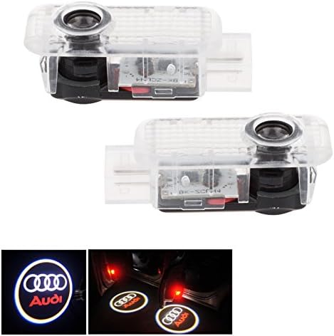 CAMHOHO Car LED Special Projector Door Shadow Welcome Light Laser Logo for Audi A1 A4 A5 A6 A7 A8 Tt Q3 Q7 R8 Pack of 2
