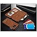 Galaxy S7 Edge Wallet Case,AKHVRS Handmade Genuine Cowhide Leather Wallet Cover Case - Classic Matte Leather Wallet Type Case with Zipper Wallet Case for Samsung Galaxy S7 Edge (Brown)