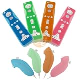 4 SKIN COVER FOR NINTENDO WII REMOTE+NUNCHUK CONTROLLER