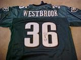 Brian Westbrook Hand Signed Autographed Authentic Reebok Philadelphia Eagles Home Game Jersey