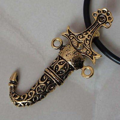 Little Persian Sword Dagger Pewter Pendant W Necklace