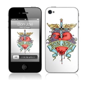 MusicSkins - Sticker pour iPhone 4 - Bon Jovi 'Heart & Dagger' (Import Royaume Uni)
