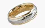 10 karat Ladies Two-Toned 7mm Gold Wedding Ring