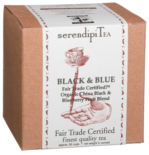 SerendipiTea Black & Blue, Organic China Black & Blueberry Fruit Blend Tea,... by SerendipiTea