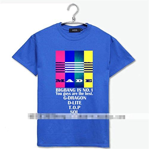 KPOP Merchandise Bigbang MADE Concert Support T-Shirt GD TOP Taeyang Unisex Tee Jumper (Blue, XXXL)