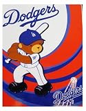MLB Dodgers Raschel Blanket 40in x 50in - Baby Blanket