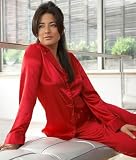 Apparel : Ivy & Annabelle Solid Satin PJ Set Sleepwear