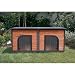 Outback Duplex Dog House 74Wx35.3Dx33.5H in - Brn-Blk