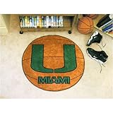 29 Round Miami Hurricanes Basketball Mat