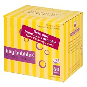 Tiny Bubbles Detergent, Net Wt. 60 oz., Yellow Box