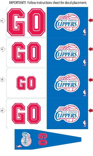 Los Angeles Clippers Animated 3-D Auto Spin-Flags