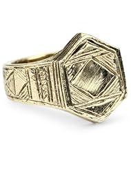 Low Luv by Erin Wasson Afghani Hexagon Stack Gold Ring