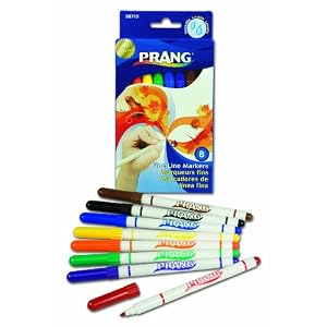 Prang-Fine-Line-Markers-Washable-Set-of-8-Markers-Assorted-Colors-80719-